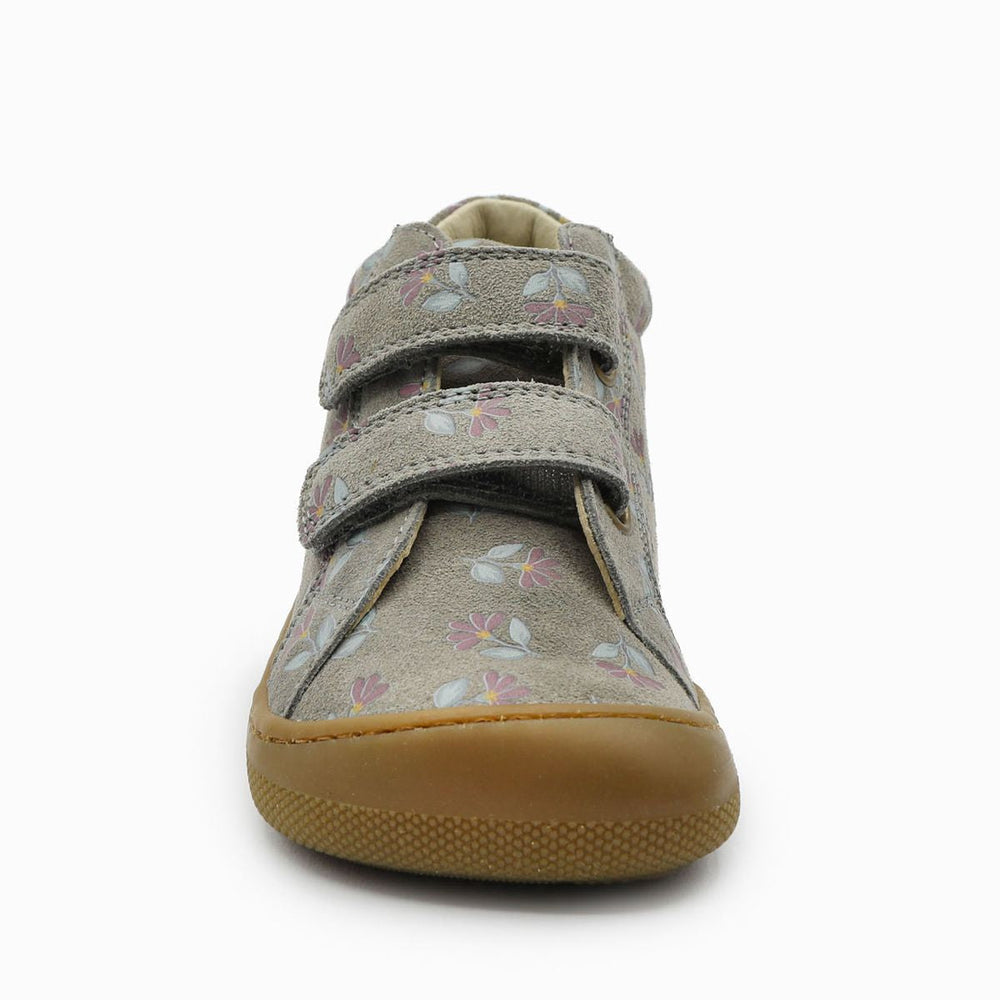 Naturino Barefoot Orec Velcros Suede Cyclamens Dark Grey