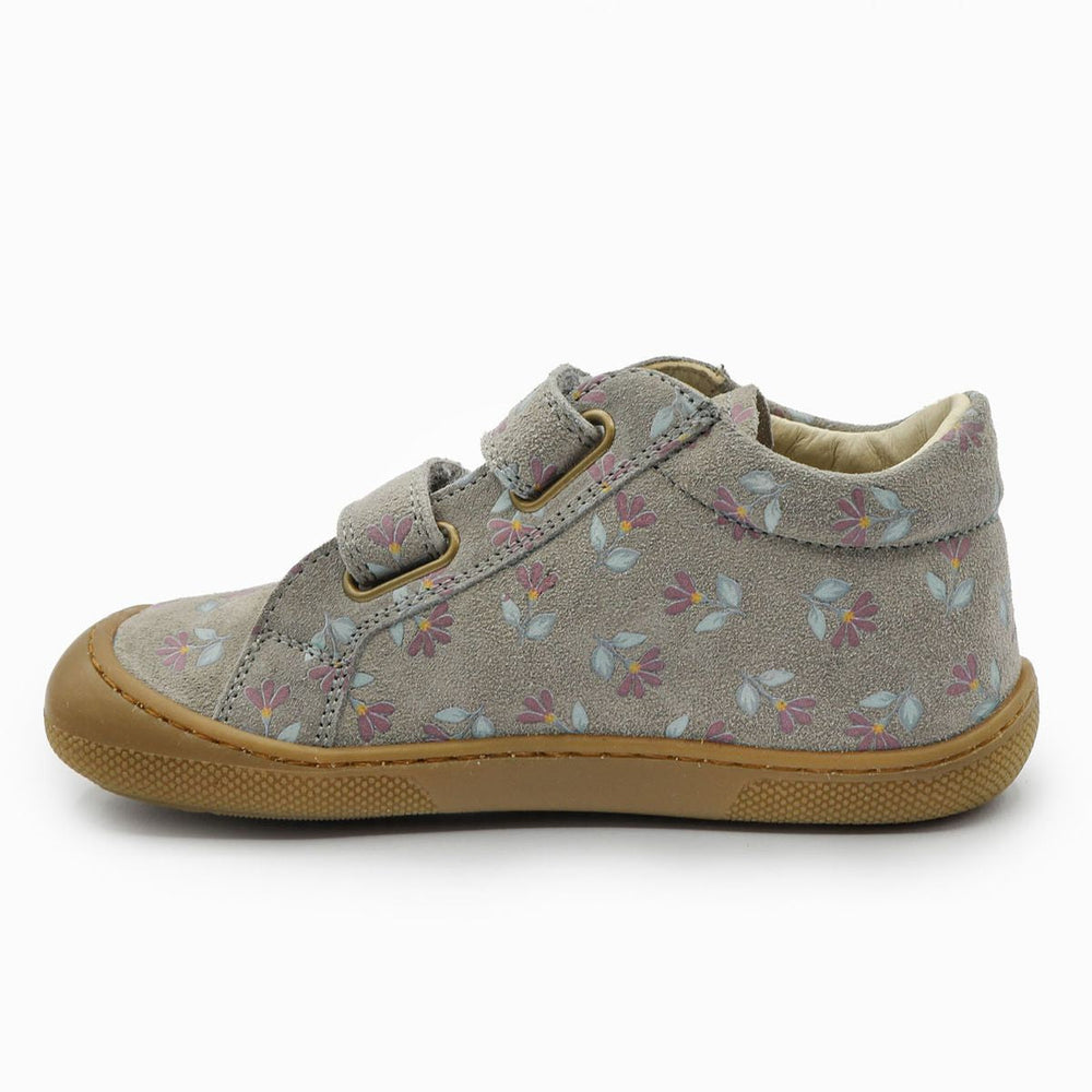 Naturino Barefoot Orec Velcros Suede Cyclamens Dark Grey
