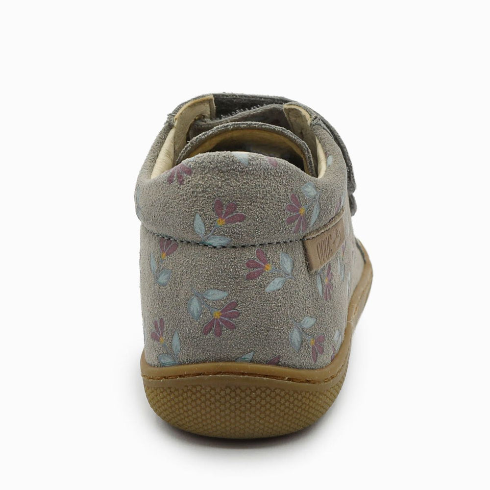 Naturino Barefoot Orec Velcros Suede Cyclamens Dark Grey