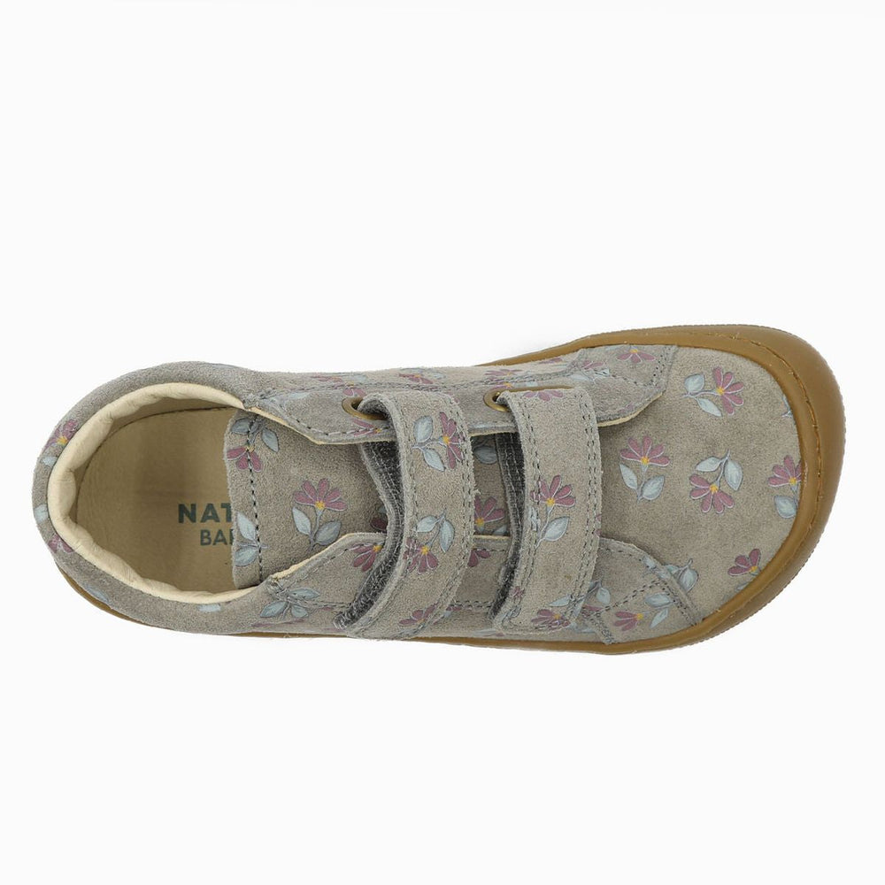 Naturino Barefoot Orec Velcros Suede Cyclamens Dark Grey