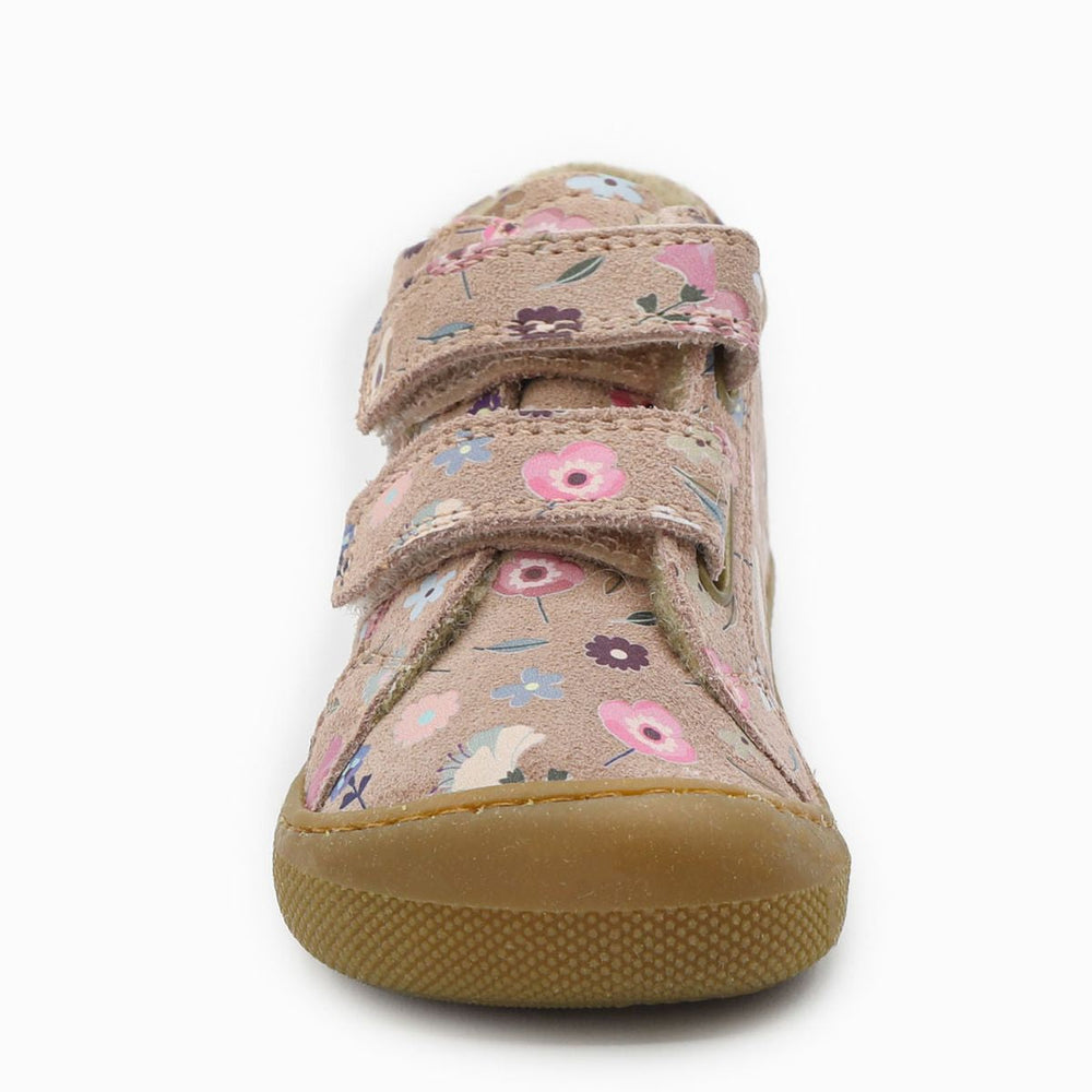 Naturino Barefoot Kommy Velcros Suede Flowering Wool Rose