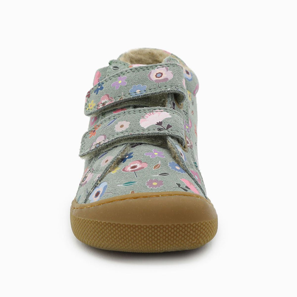 Naturino Barefoot Kommy Velcros Suede Flowering Wool Sage