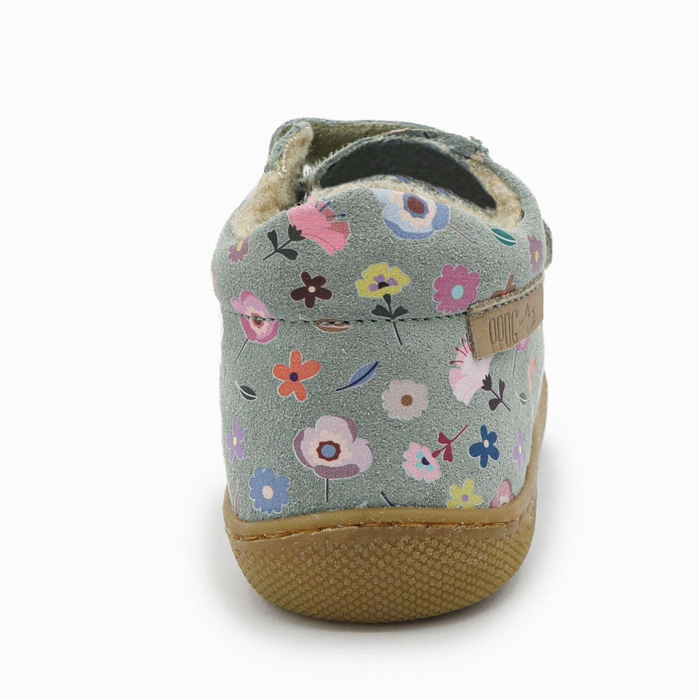 Naturino Barefoot Kommy Velcros Suede Flowering Wool Sage