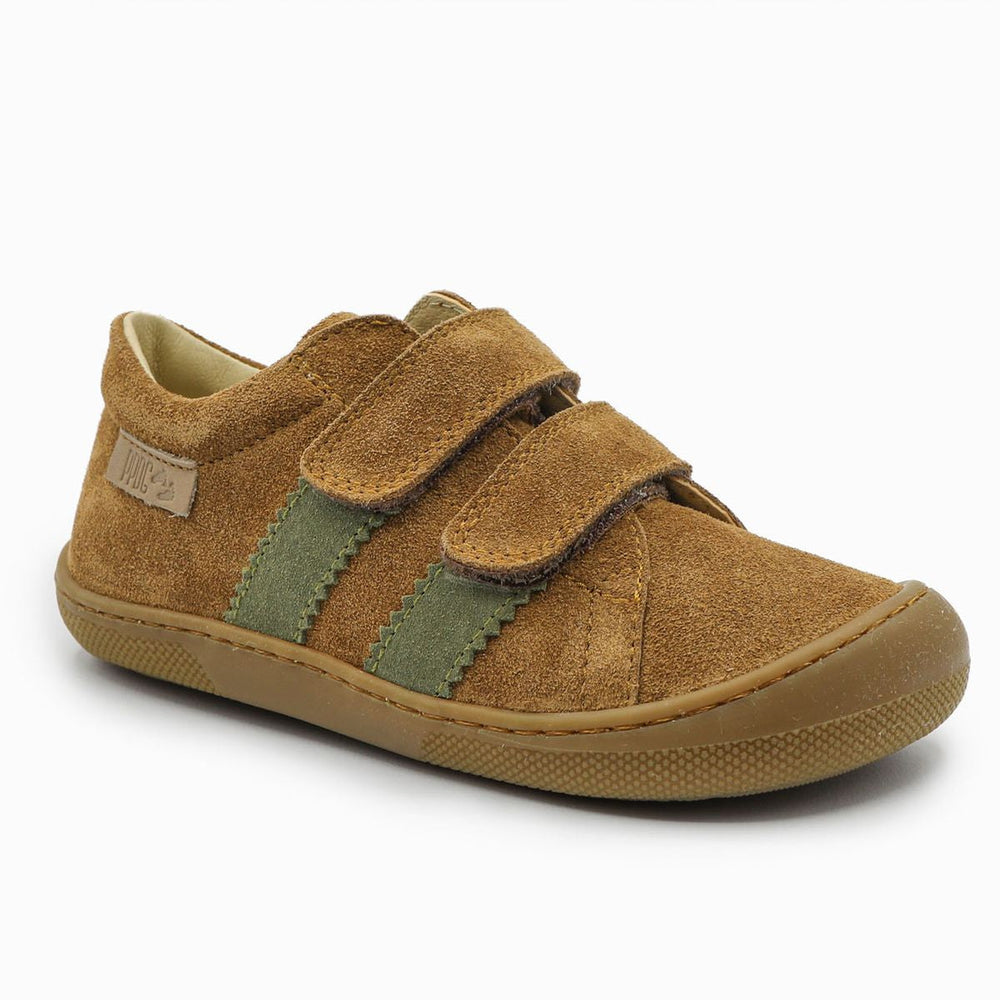 Naturino Barefoot Rimby Velcros Suede Brown Militare