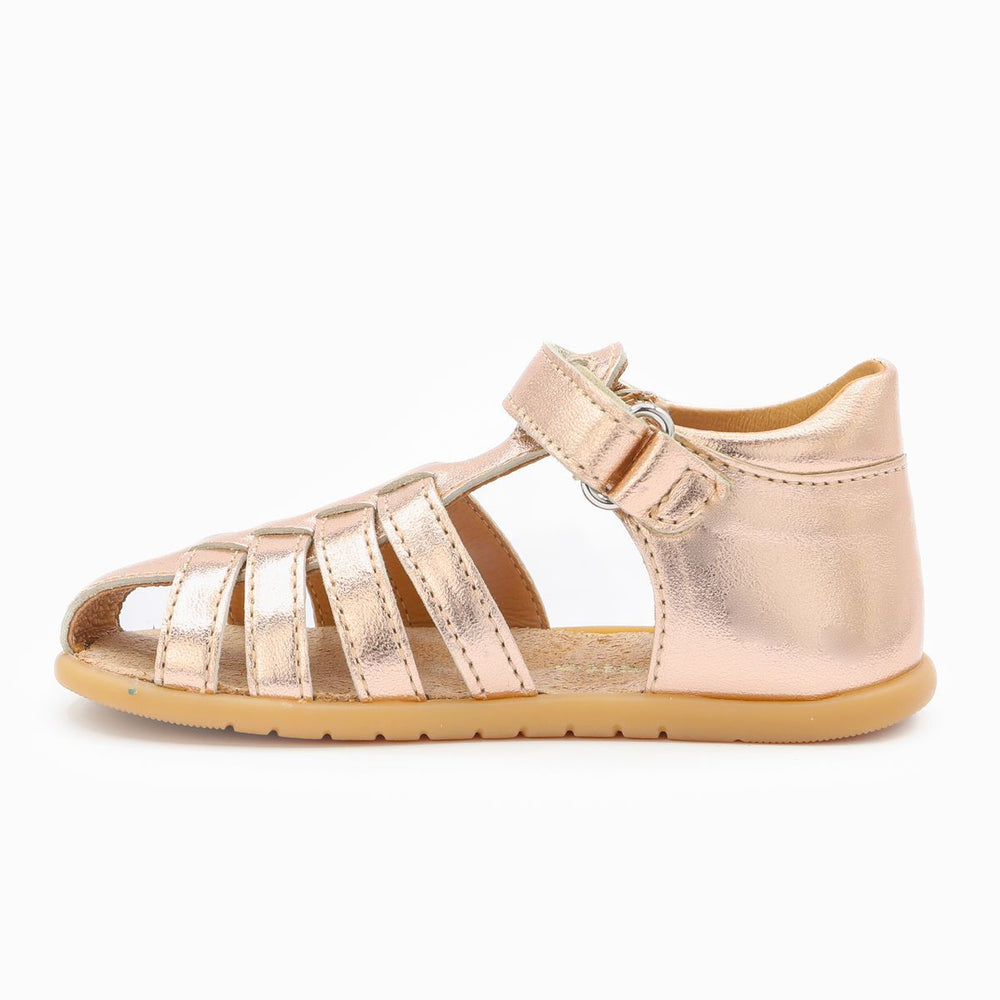 Babybotte barefoot Gaufrette Velcros Rose Gold