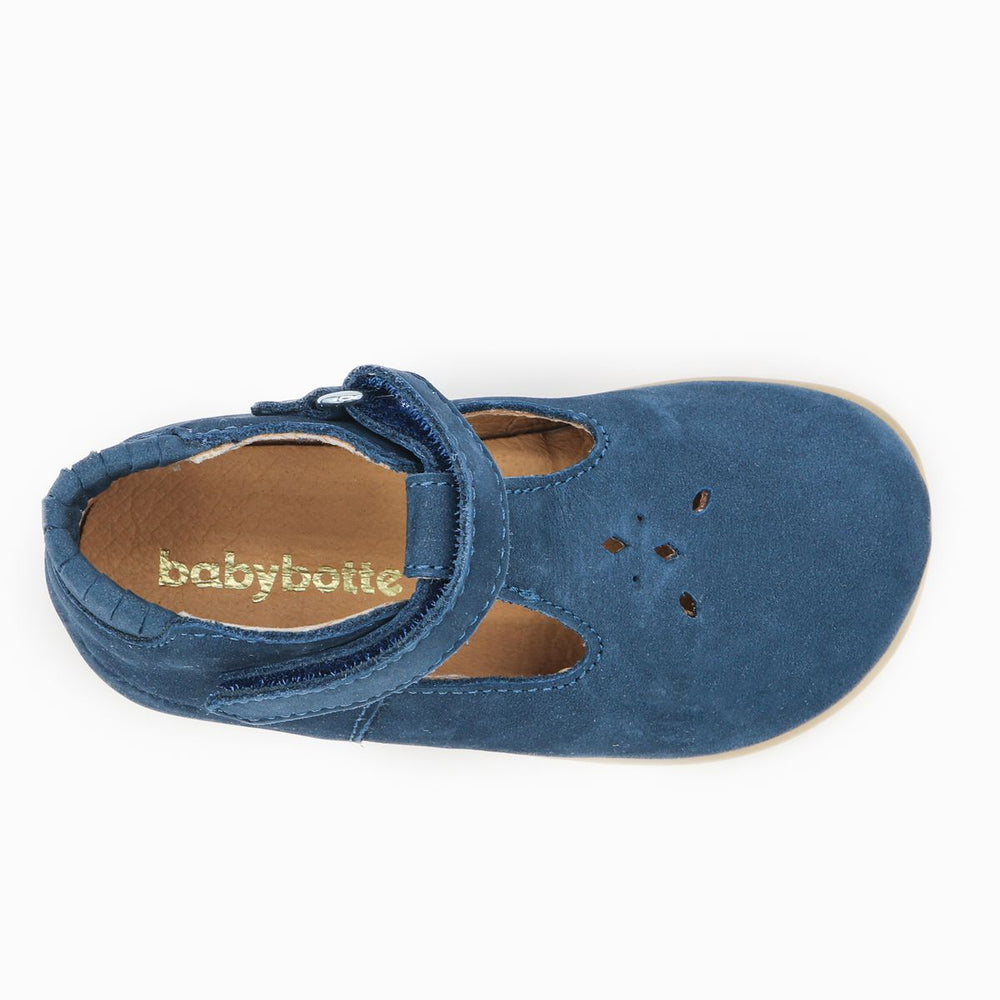 Babybotte barefoot Paris Velcros Bleu
