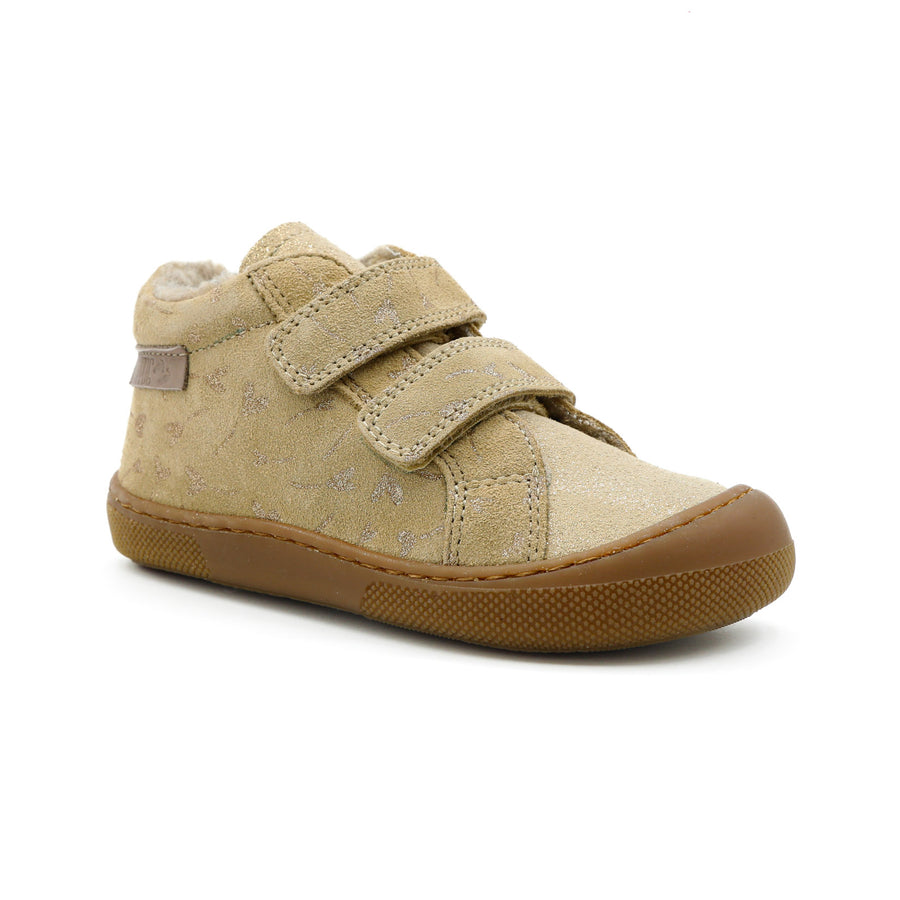 Naturino Barefoot Kommy Fourrés Fleurs Beige Or