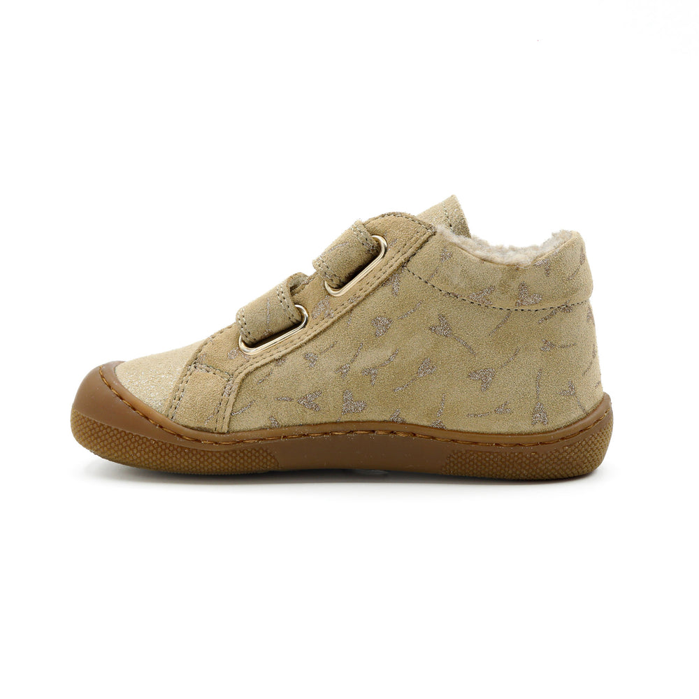 Naturino Barefoot Kommy Forro Flores Beige Oro