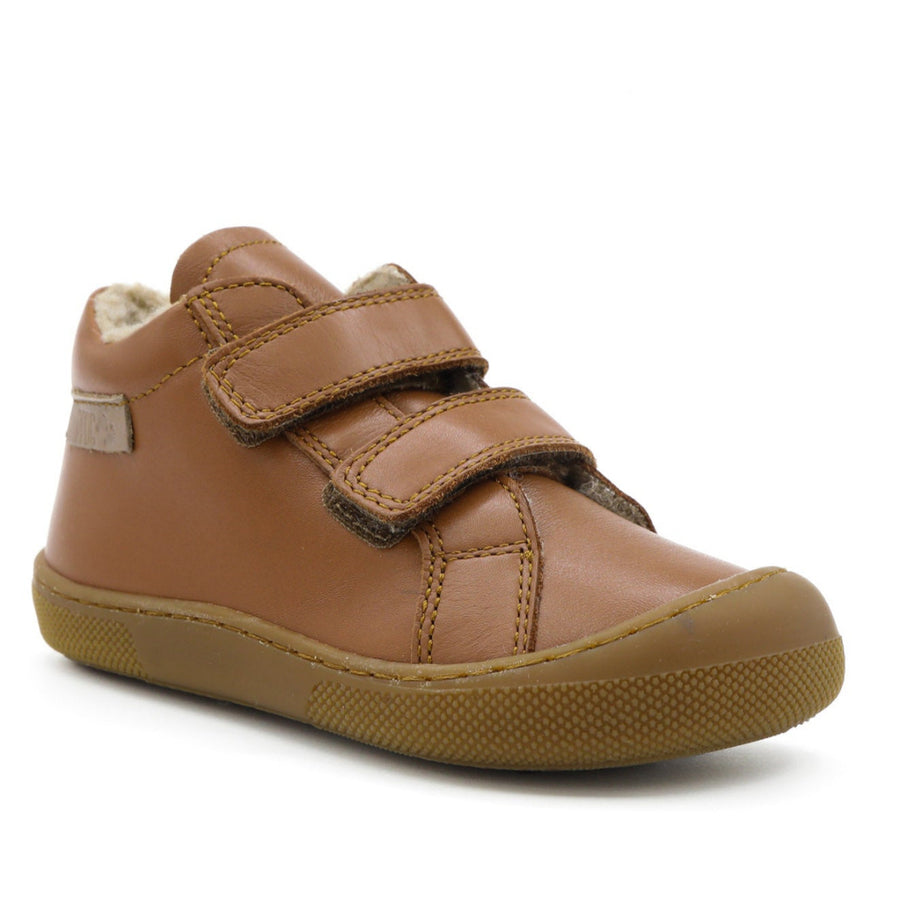 Naturino Barefoot Kommy Velcros Wool Cuoio