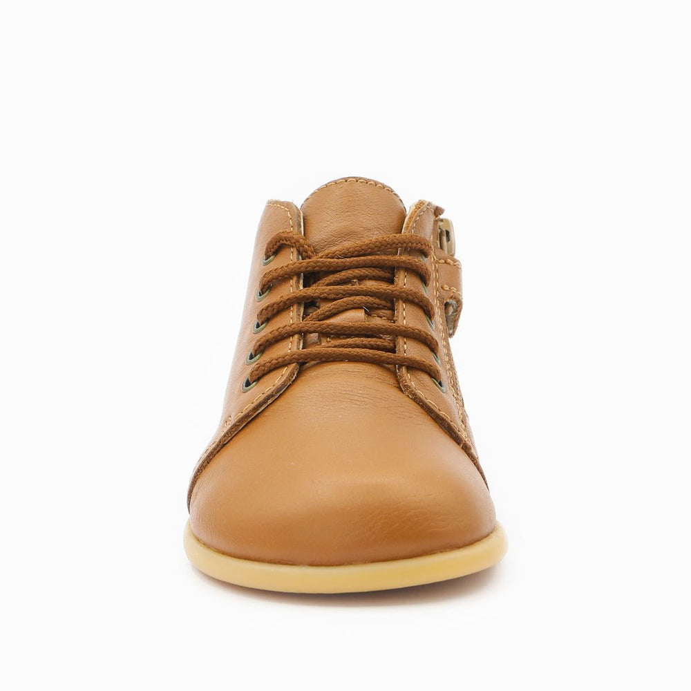 Babybotte barefoot Fredy Zip Cognac