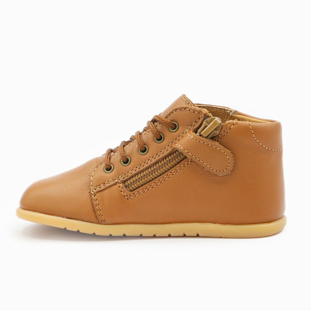Babybotte barefoot Fredy Zip Cognac
