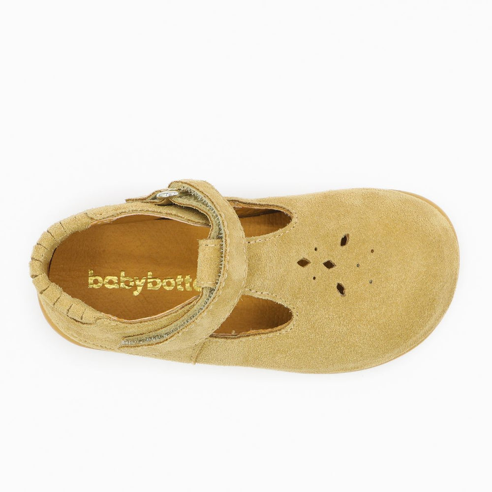 Babybotte barefoot Paris Velcros Beige