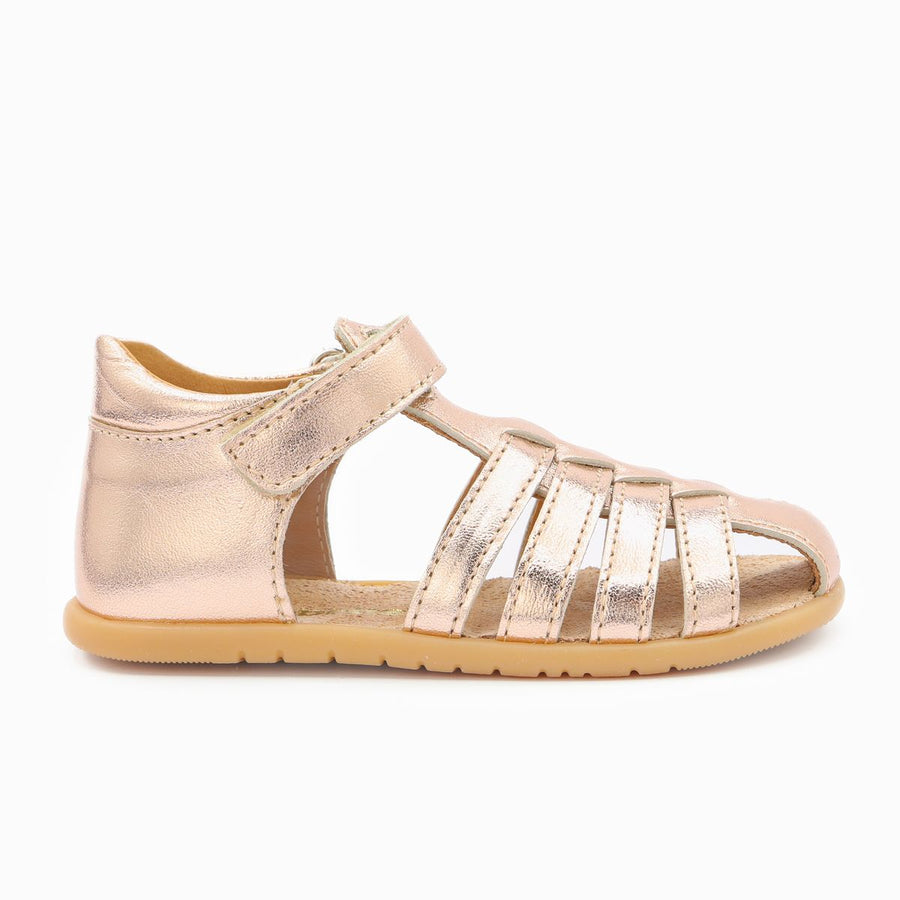 Babybotte barefoot Gaufrette Velcros Rose Gold