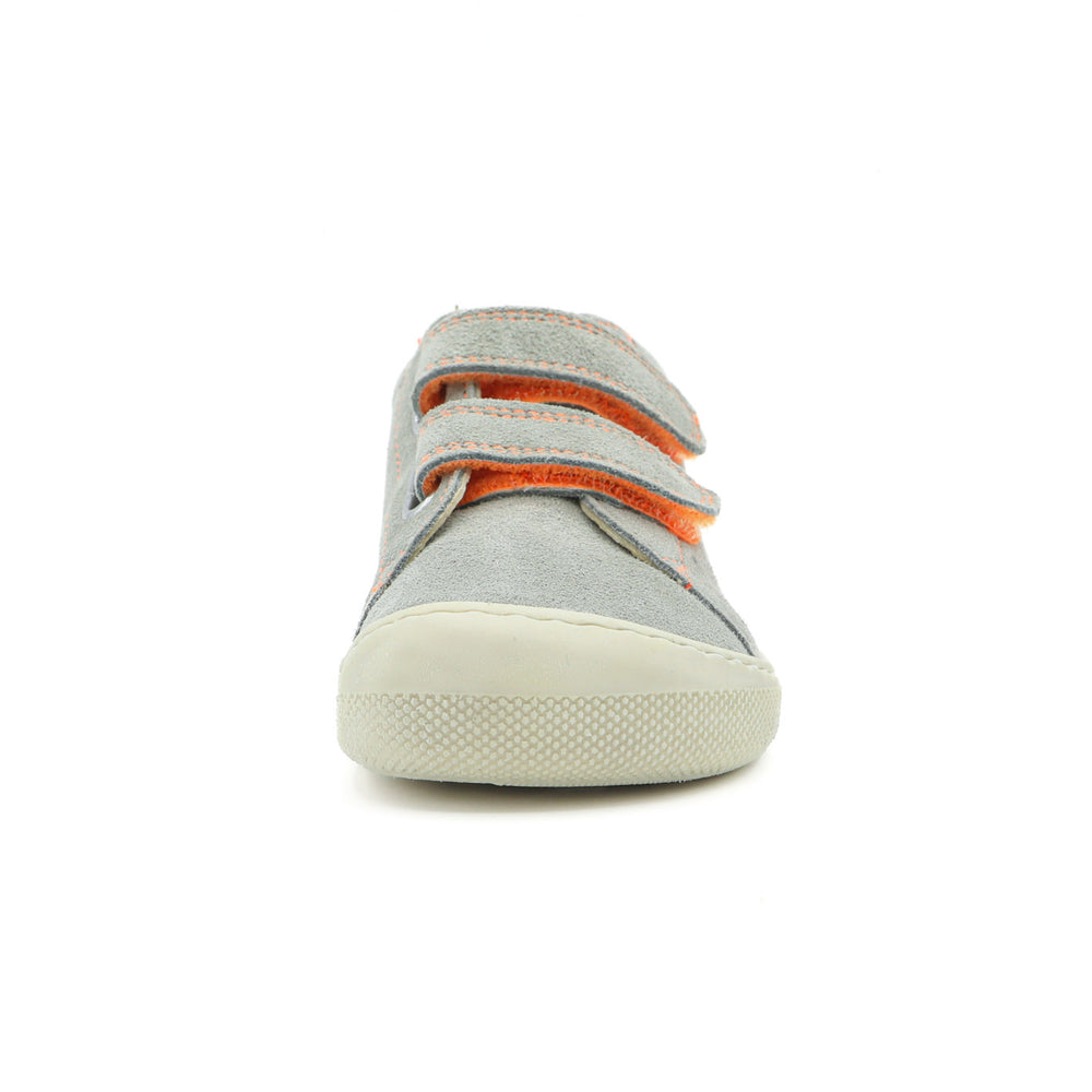Naturino Barefoot Rabir Velcros Taupe Orange Fluo