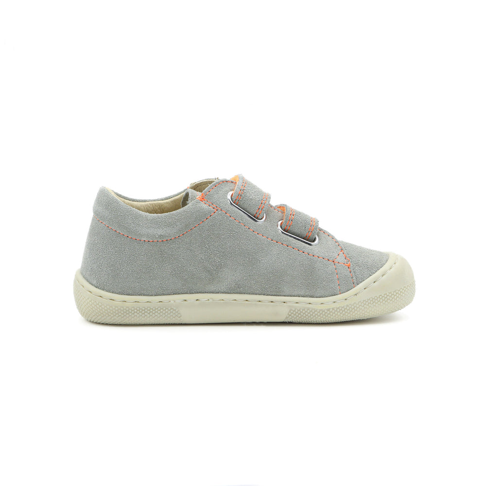 Naturino Barefoot Rabir Velcros Taupe Orange Fluo