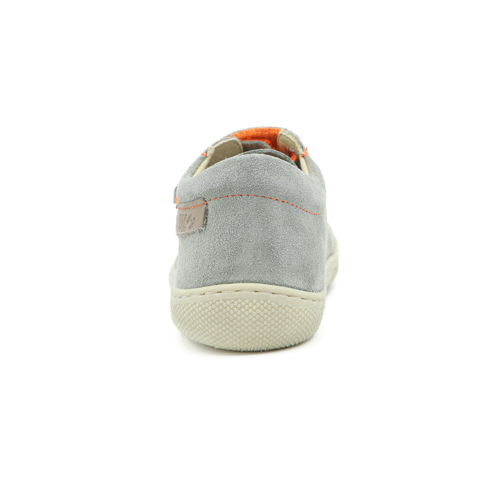 Naturino Barefoot Rabir Velcros Taupe Orange Fluo
