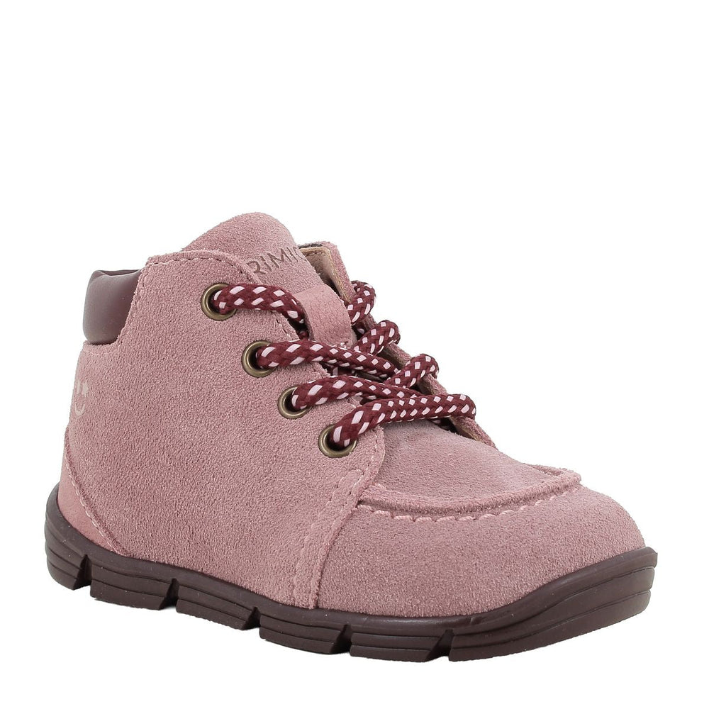Primigi Barefoot Decon con cordones, de terciopelo color caramelo