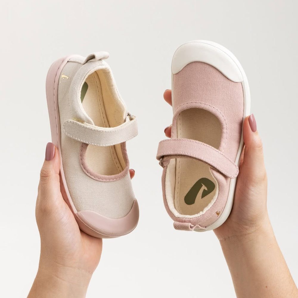 Tip Toey Joey Kidos Gaia Green Lona Creme Lona Rosa Quartzo