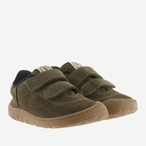 Victoria Barefoot Bosco Velcros Suède Kaki